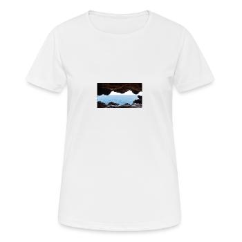 A cinematic view of Life - Women's Breathable T-Shirt - white - Front - AI Model Female 172 dark (172cm)