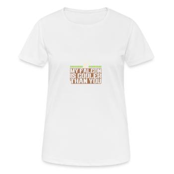 Dicton cool de la fauconnerie - T-shirt respirant Femme - blanc - Devant - AI Model Female 172 dark (172cm)
