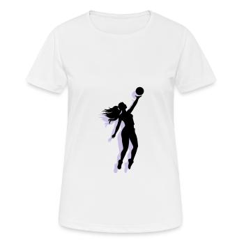 Volleyball Spielerin Symbol - Frauen T-Shirt atmungsaktiv - Weiß - Vorne - AI Model Female 172 dark (172cm)