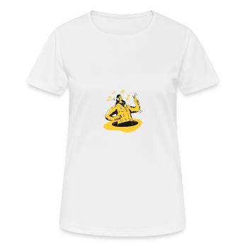 Taxi - man in headphones - Frauen T-Shirt atmungsaktiv - Weiß - Vorne - AI Model Female 172 dark (172cm)