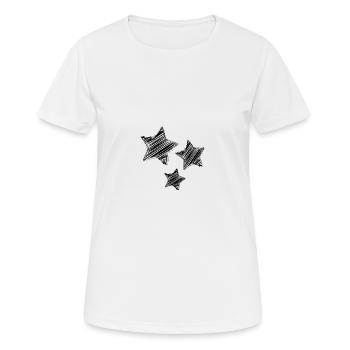 STERN. STERNE. STERN. STERNE. FEST. JAHRESTAG - Frauen T-Shirt atmungsaktiv - Weiß - Vorne - AI Model Female 172 dark (172cm)
