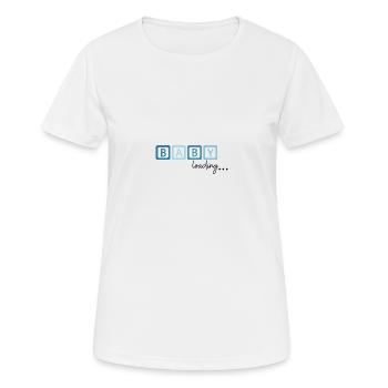Baby loading…Aufdruck - Frauen T-Shirt atmungsaktiv - Weiß - Vorne - AI Model Female 172 dark (172cm)