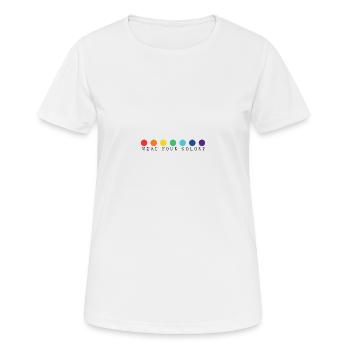 votre couleur - T-shirt respirant Femme - blanc - Devant - AI Model Female 172 dark (172cm)