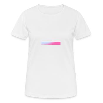 Barres Dégradé Bleu & Rose - T-shirt respirant Femme - blanc - Devant - AI Model Female 172 dark (172cm)