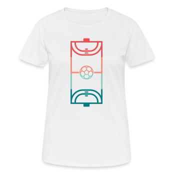 Handballer Handball Spielfeld Handballspieler - Frauen T-Shirt atmungsaktiv - Weiß - Vorne - AI Model Female 172 dark (172cm)