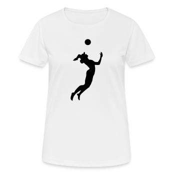 beach-volley, Volley-ball - T-shirt respirant Femme - blanc - Devant - AI Model Female 172 dark (172cm)