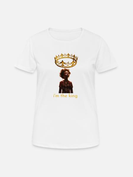 I AM THE KING - T-shirt respirant Femme - blanc