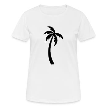 Palme - Frauen T-Shirt atmungsaktiv - Weiß - Vorne - AI Model Female 172 dark (172cm)