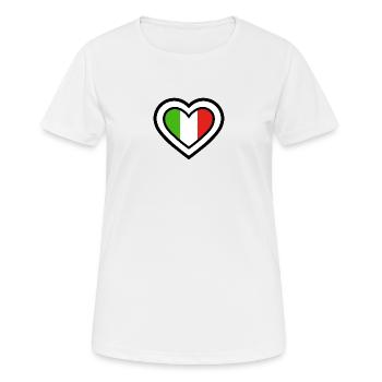 Equipes sportives italiennes - Cœur - T-shirt respirant Femme - blanc - Devant - AI Model Female 172 dark (172cm)