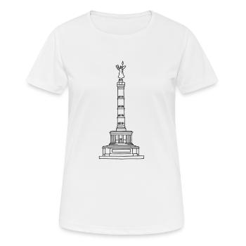 La colonne de la victoire à Berlin - T-shirt respirant Femme - blanc - Devant - AI Model Female 172 dark (172cm)