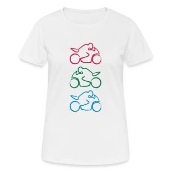 motorcycle 3c rough - Women's Breathable T-Shirt - white - Front - AI Model Female 172 dark (172cm)