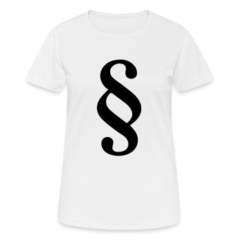 Icône de paragraphe - T-shirt respirant Femme - blanc - Devant - AI Model Female 172 dark (172cm)