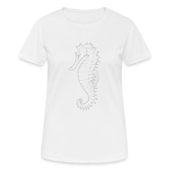 Seahorse - drawn - Women's Breathable T-Shirt - white - Front - AI Model Female 172 dark (172cm)