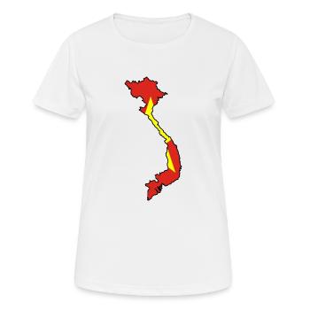Vietnam - Frauen T-Shirt atmungsaktiv - Weiß - Vorne - AI Model Female 172 dark (172cm)