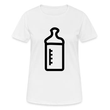 babyflasche - Frauen T-Shirt atmungsaktiv - Weiß - Vorne - AI Model Female 172 dark (172cm)