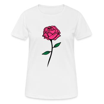 rose design - Frauen T-Shirt atmungsaktiv - Weiß - Vorne - AI Model Female 172 dark (172cm)