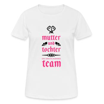 mutter tochter team - Frauen T-Shirt atmungsaktiv - Weiß - Vorne - AI Model Female 172 dark (172cm)