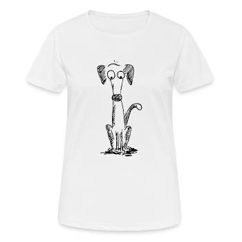 Hund traurig - Frauen T-Shirt atmungsaktiv - Weiß - Vorne - AI Model Female 172 dark (172cm)
