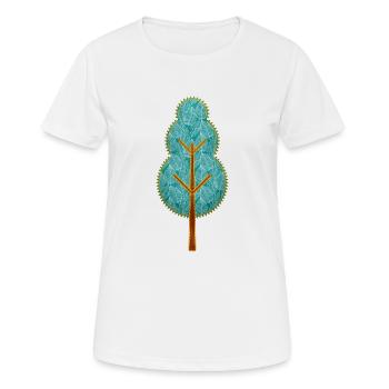arbre - T-shirt respirant Femme - blanc - Devant - AI Model Female 172 dark (172cm)