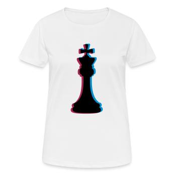 3D Effekt Schach - Frauen T-Shirt atmungsaktiv - Weiß - Vorne - AI Model Female 172 dark (172cm)