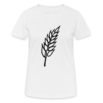 Weizen Illustration Brotbäcker Geschenkidee - Frauen T-Shirt atmungsaktiv - Weiß - Vorne - AI Model Female 172 dark (172cm)