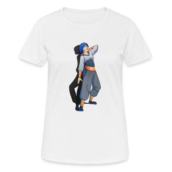 Bella - Frauen T-Shirt atmungsaktiv - Weiß - Vorne - AI Model Female 172 dark (172cm)