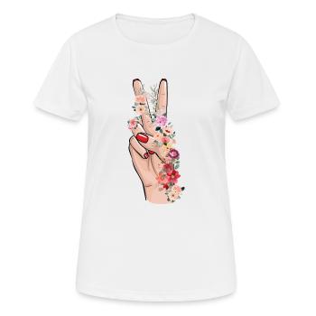 Espoir floral - T-shirt respirant Femme - blanc - Devant - AI Model Female 172 dark (172cm)