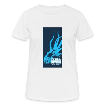 Scuba Diving Diver Diver - Frauen T-Shirt atmungsaktiv - Weiß - Vorne - AI Model Female 172 dark (172cm)