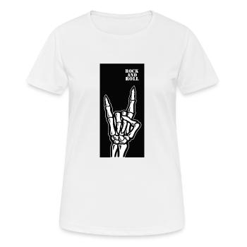 Rock 'n' Roll - Frauen T-Shirt atmungsaktiv - Weiß - Vorne - AI Model Female 172 dark (172cm)