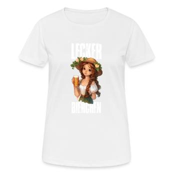 Lecker Bierchen Meme Bier Weizenbier Weißbier - Frauen T-Shirt atmungsaktiv - Weiß - Vorne - AI Model Female 172 dark (172cm)