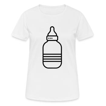 Flasche - Frauen T-Shirt atmungsaktiv - Weiß - Vorne - AI Model Female 172 dark (172cm)