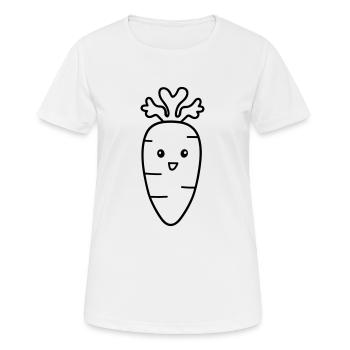 Carotte - T-shirt respirant Femme - blanc - Devant - AI Model Female 172 dark (172cm)