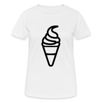 Eis - Frauen T-Shirt atmungsaktiv - Weiß - Vorne - AI Model Female 172 dark (172cm)