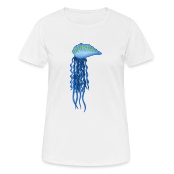 Bluebottle Jellyfish South Africa - Women's Breathable T-Shirt - white - Front - AI Model Female 172 dark (172cm)