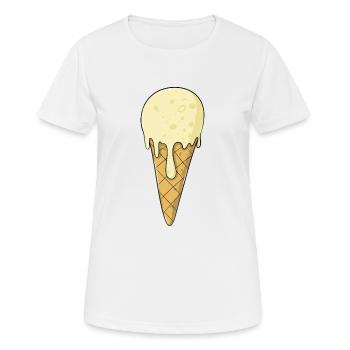 Eis | Vanille Eiscreme | Icecream - Frauen T-Shirt atmungsaktiv - Weiß - Vorne - AI Model Female 172 dark (172cm)