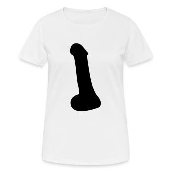 Penis - Frauen T-Shirt atmungsaktiv - Weiß - Vorne - AI Model Female 172 dark (172cm)