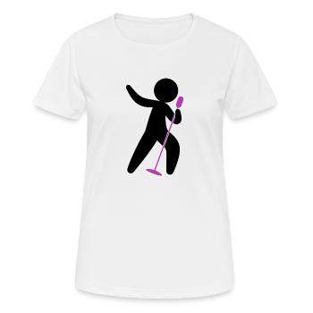 Pop star - T-shirt respirant Femme - blanc - Devant - AI Model Female 172 dark (172cm)