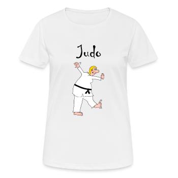 Judo - judo - T-shirt respirant Femme - blanc - Devant - AI Model Female 172 dark (172cm)
