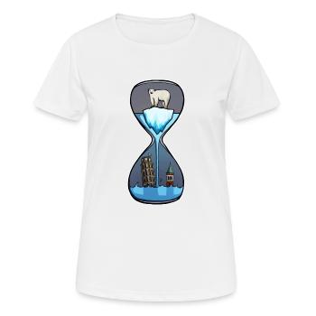 Time is running out - Italy - T-shirt respirant Femme - blanc - Devant - AI Model Female 172 dark (172cm)