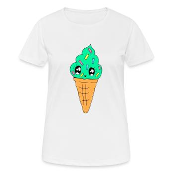 Kawaii Eis - Frauen T-Shirt atmungsaktiv - Weiß - Vorne - AI Model Female 172 dark (172cm)