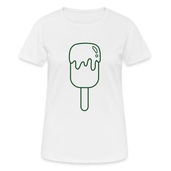 Crème glacée goutte à goutte - T-shirt respirant Femme - blanc - Devant - AI Model Female 172 dark (172cm)