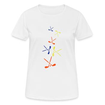 Symbole du golf - T-shirt respirant Femme - blanc - Devant - AI Model Female 172 dark (172cm)