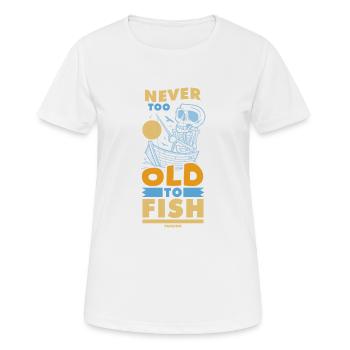 Angler - Frauen T-Shirt atmungsaktiv - Weiß - Vorne - AI Model Female 172 dark (172cm)