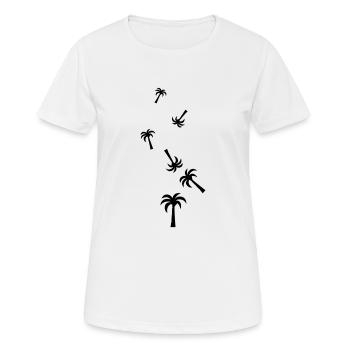 symbole de la paume - T-shirt respirant Femme - blanc - Devant - AI Model Female 172 dark (172cm)