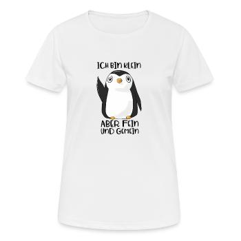 Ich bin klein, aber fein und gemein - Frauen T-Shirt atmungsaktiv - Weiß - Vorne - AI Model Female 172 dark (172cm)