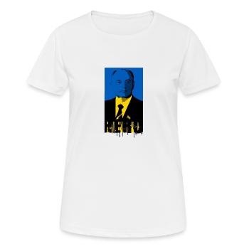 héros,ukraine,gorbi,Mikhaïl Gorbatchev,Gorbatchev - T-shirt respirant Femme - blanc - Devant - AI Model Female 172 dark (172cm)