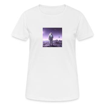 Astronomie Astronaute Lonely Space Universe - T-shirt respirant Femme - blanc - Devant - AI Model Female 172 dark (172cm)