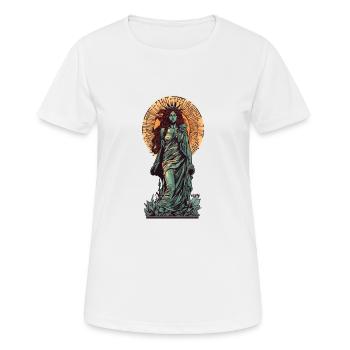 Lady Liberty - Frauen T-Shirt atmungsaktiv - Weiß - Vorne - AI Model Female 172 dark (172cm)