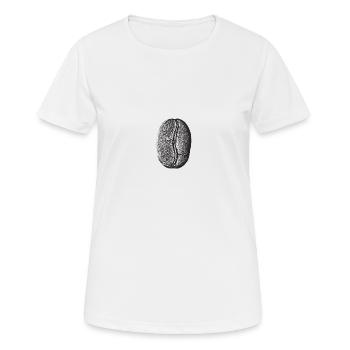 Kaffeebohne - Frauen T-Shirt atmungsaktiv - Weiß - Vorne - AI Model Female 172 dark (172cm)