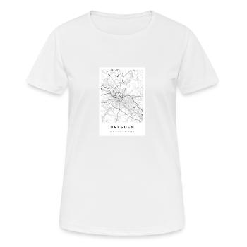 Dresde Carte Plan route Elbe - T-shirt respirant Femme - blanc - Devant - AI Model Female 172 dark (172cm)